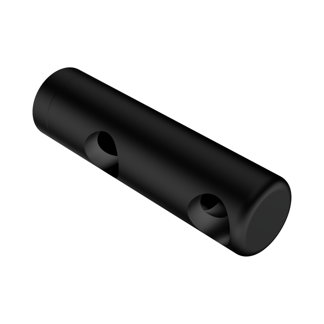 Nero Mecca Care Make Your Own 25mm Grab Rail Double Towel Bracket Right - Matte Black