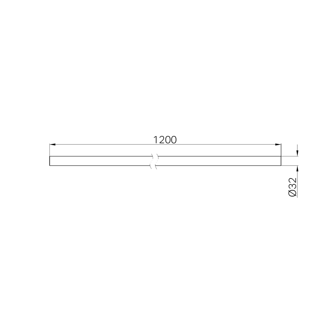 Nero Mecca Care Make Your Own 32mm Diameter Grab Or Hand Rail 1200mm Length - Chrome