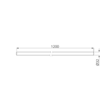 Nero Mecca Care Make Your Own 32mm Diameter Grab Or Hand Rail 1200mm Length - Chrome