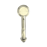 York Straight Basin Nero Mixer With Metal Lever - Aged Brass