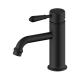 Nero York Straight Basin Mixer With Metal Lever - Matte Black