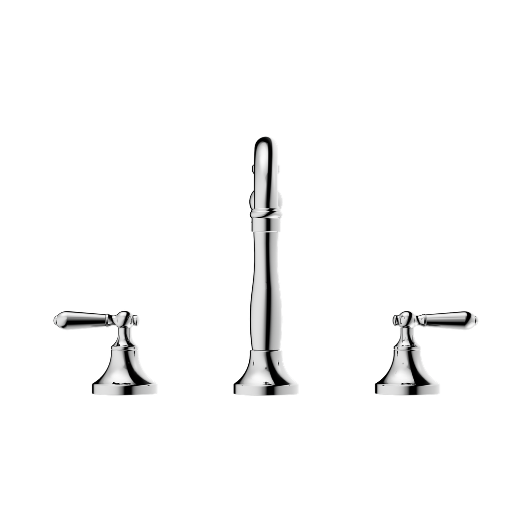 Nero York Basin Set With Metal Lever - Chrome