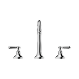 Nero York Basin Set With Metal Lever - Chrome