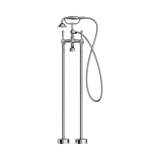 Nero York Freestanding Bath Mixer With Metal Hand Shower - Chrome