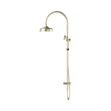 Nero York Twin Shower With Metal Hand Shower Aged Brass