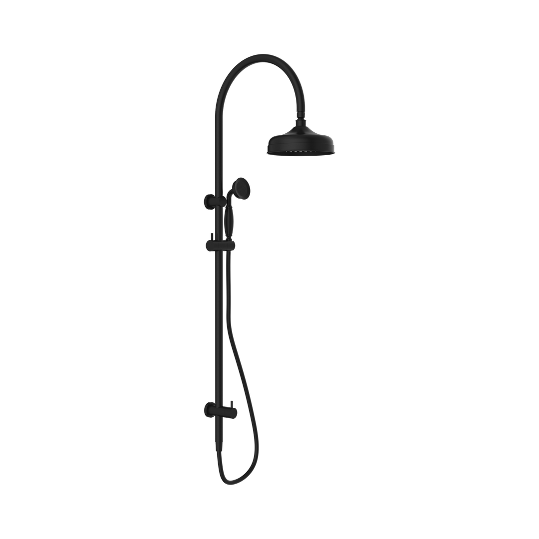 Nero York Twin Shower With Metal Hand Shower - Matte Black