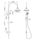 York Twin Nero Shower With Metal Hand Nero Shower - Brushed Nickel