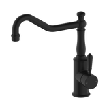 Nero York Kitchen Mixer Hook Spout With Metal Lever - Matte Black