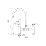 Nero York Bridge Kitchen Set - Brushed Nickel