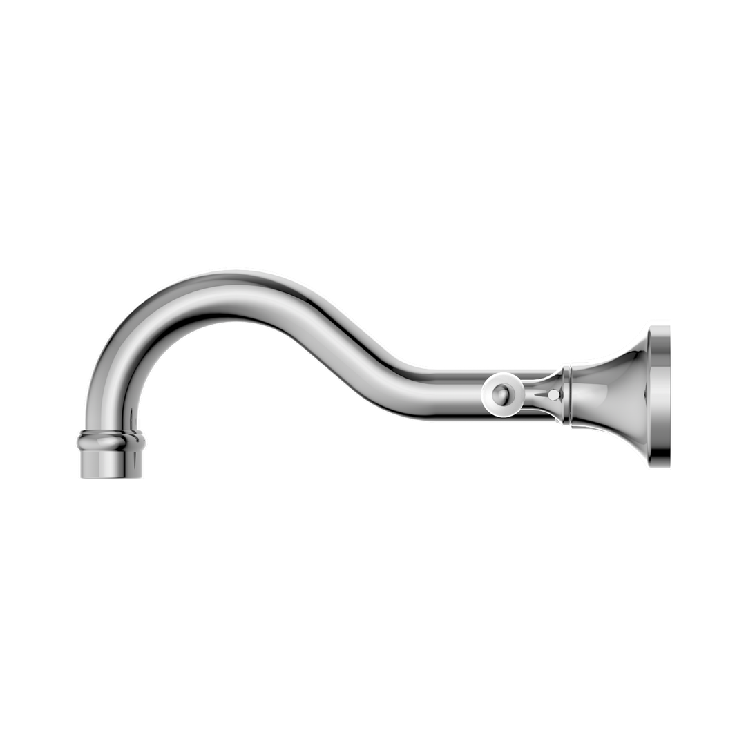 Nero York Wall Basin Set With White Porcelain Lever - Chrome