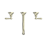 Nero York Wall Basin Set With Metal Lever - Aged Brass