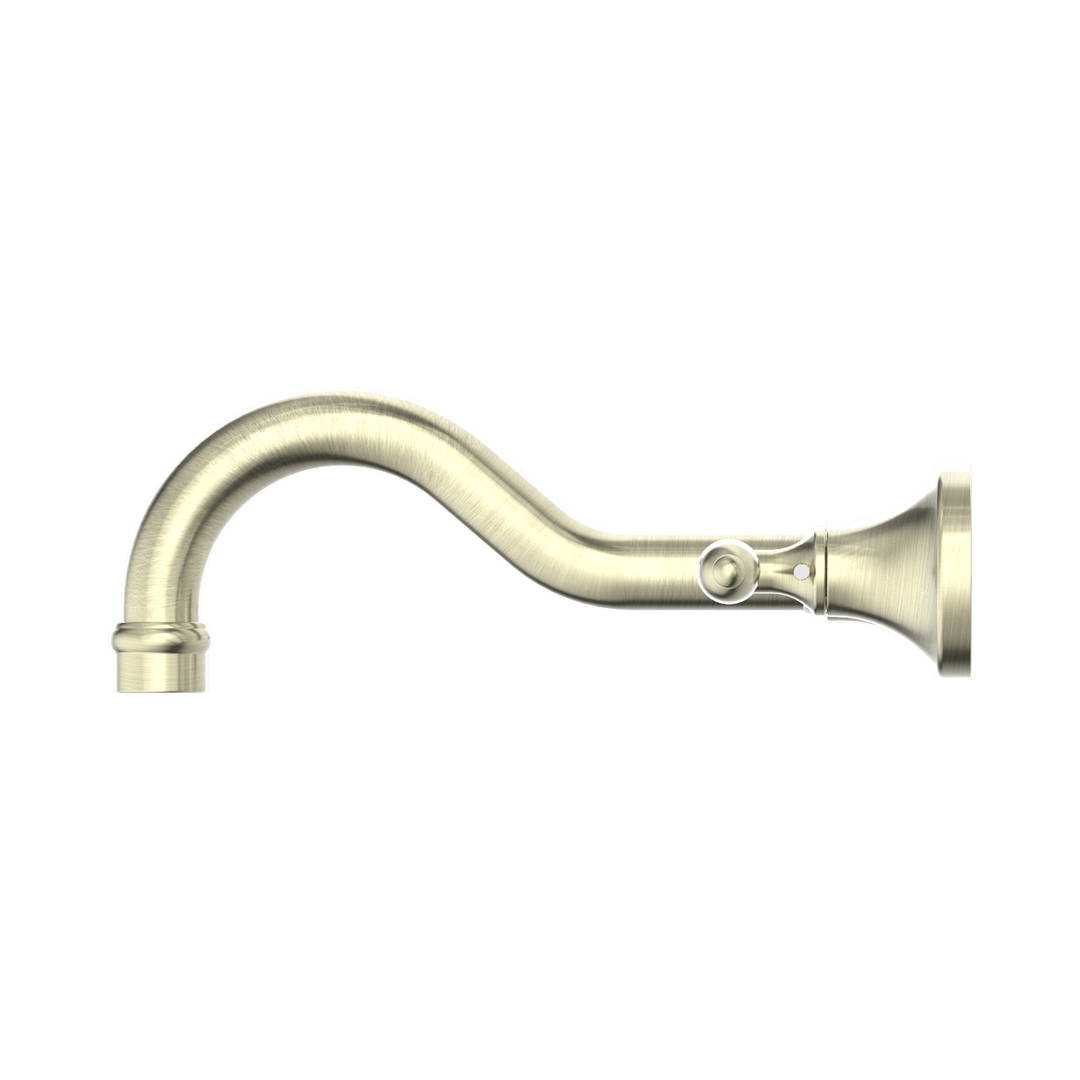 Nero York Wall Basin Set With Metal Lever - Aged Brass