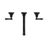 Nero York Wall Basin Set With Metal Lever - Matte Black