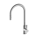 Nero York Pull Out Sink Mixer With Vegie Spray Function With Metal Lever - Chrome