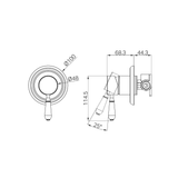 York Shower Nero Mixer With Metal Lever - Matte Black