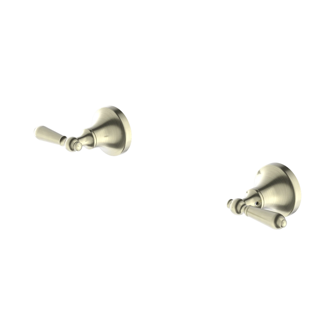 Nero York Wall Top Assemblies With Metal Lever - Aged Brass