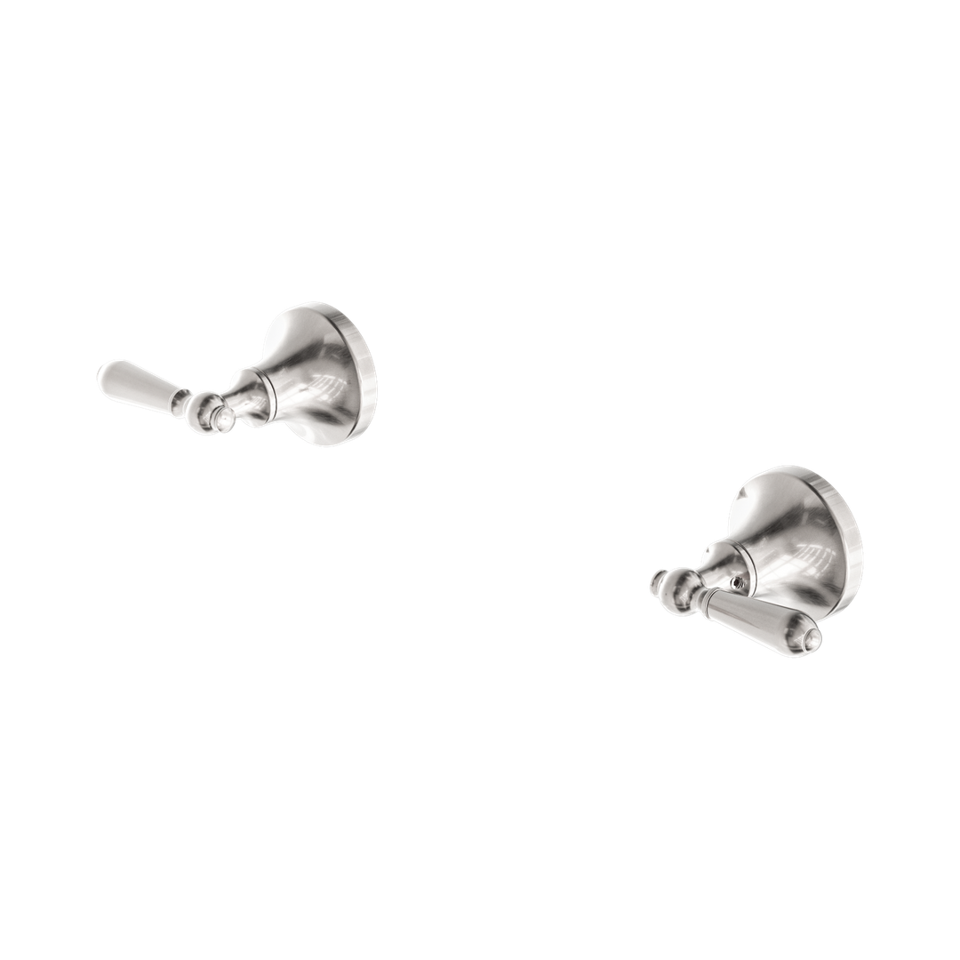Nero York Wall Top Assemblies With Metal Lever - Brushed Nickel