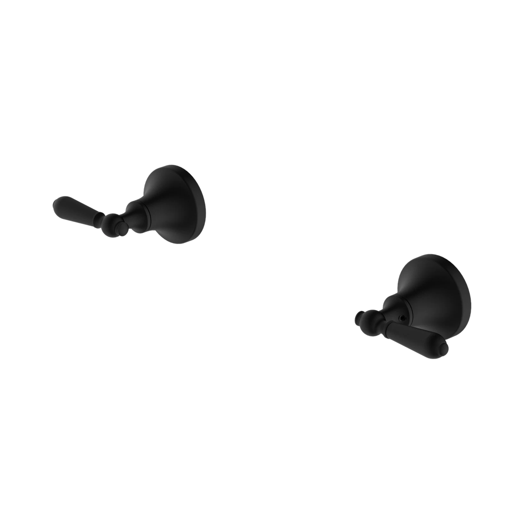 Nero York Wall Top Assemblies With Metal Lever - Matte Black
