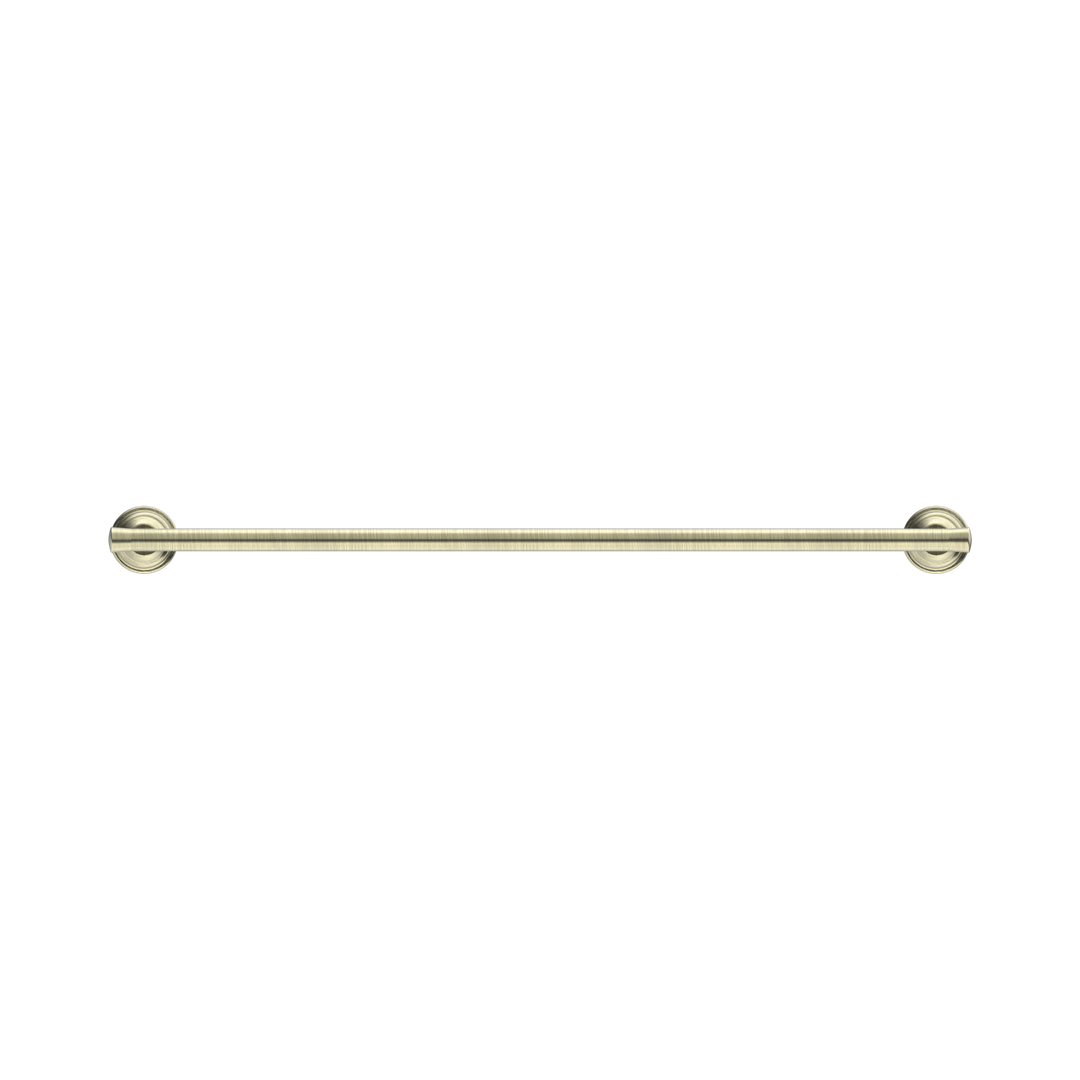 York Single Nero Towel Rail 600mm - Aged Brass