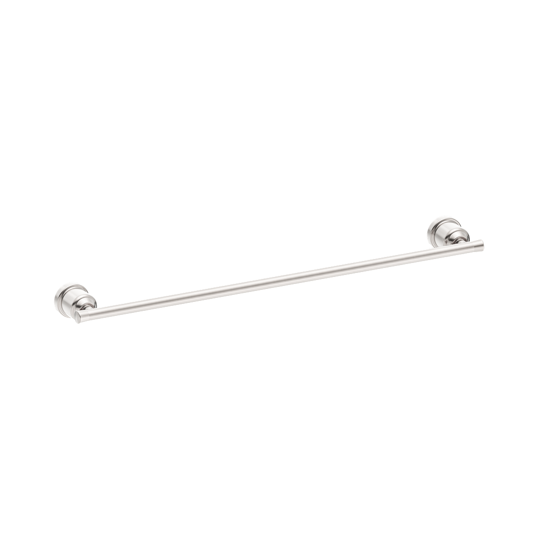 Nero York Single Towel Rail 600Mm - Brushed Nickel