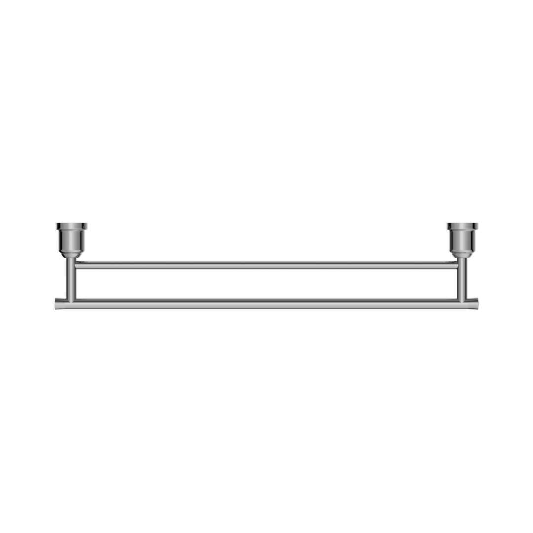 Nero York Double Towel Rail 600Mm - Chrome