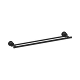 Nero York Double Towel Rail 600Mm - Matte Black