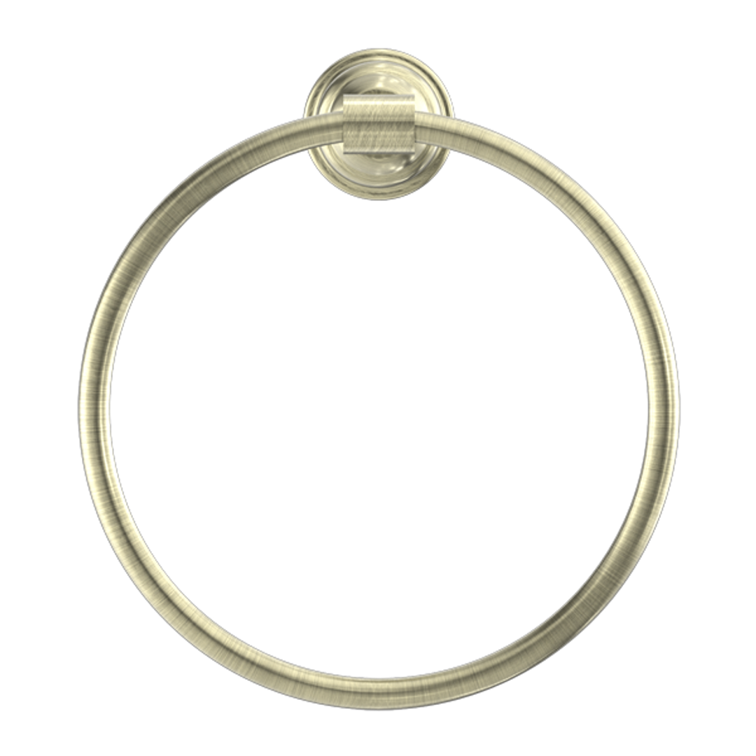 Nero York Towel Ring - Aged Brass