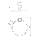 Nero York Towel Ring - Aged Brass