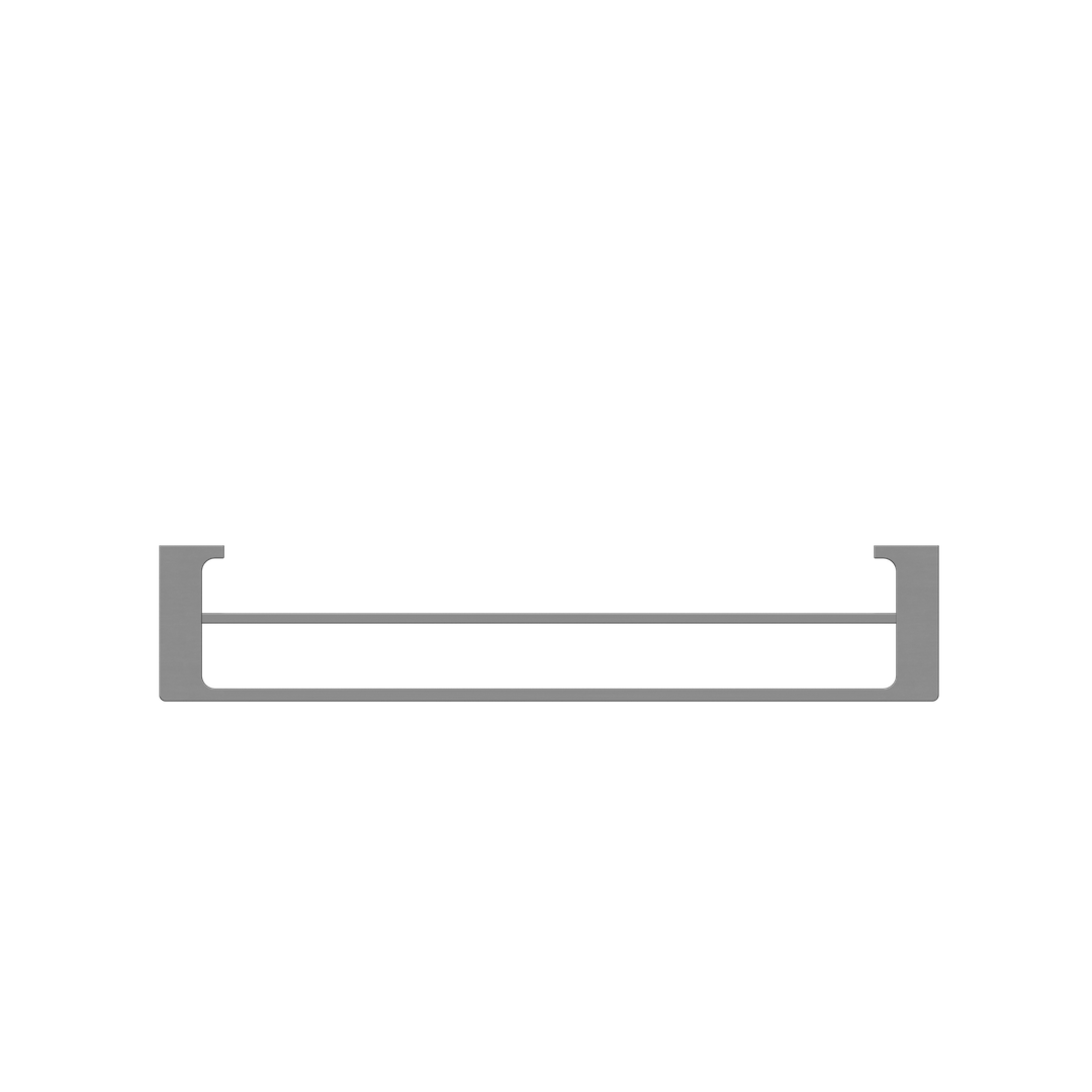 Nero Pearl/Vitra Double Towel Rail 600mm - Gunmetal Grey