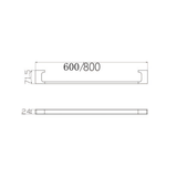 Nero Pearl/Vitra Single Towel Rail 800mm - Gunmetal Grey