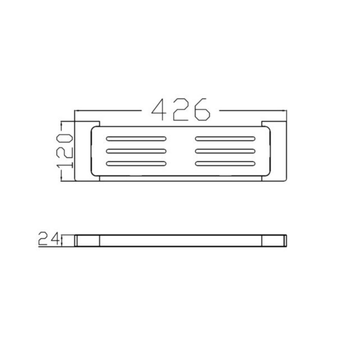 Pearl/Vitra Nero Metal Shelf Shower - Gun Metal Grey