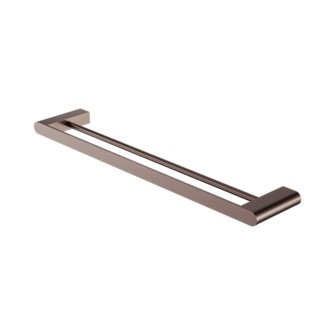Nero Bianca Double Towel Rail 600Mm - Brushed Bronze