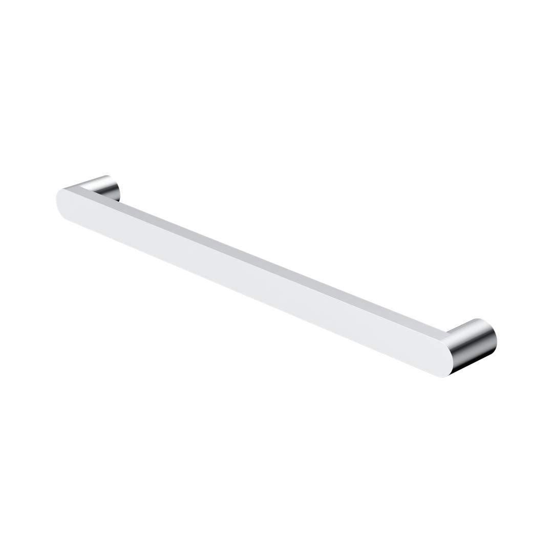 Nero Bianca 240V Single Heated Towel Rail - Chrome