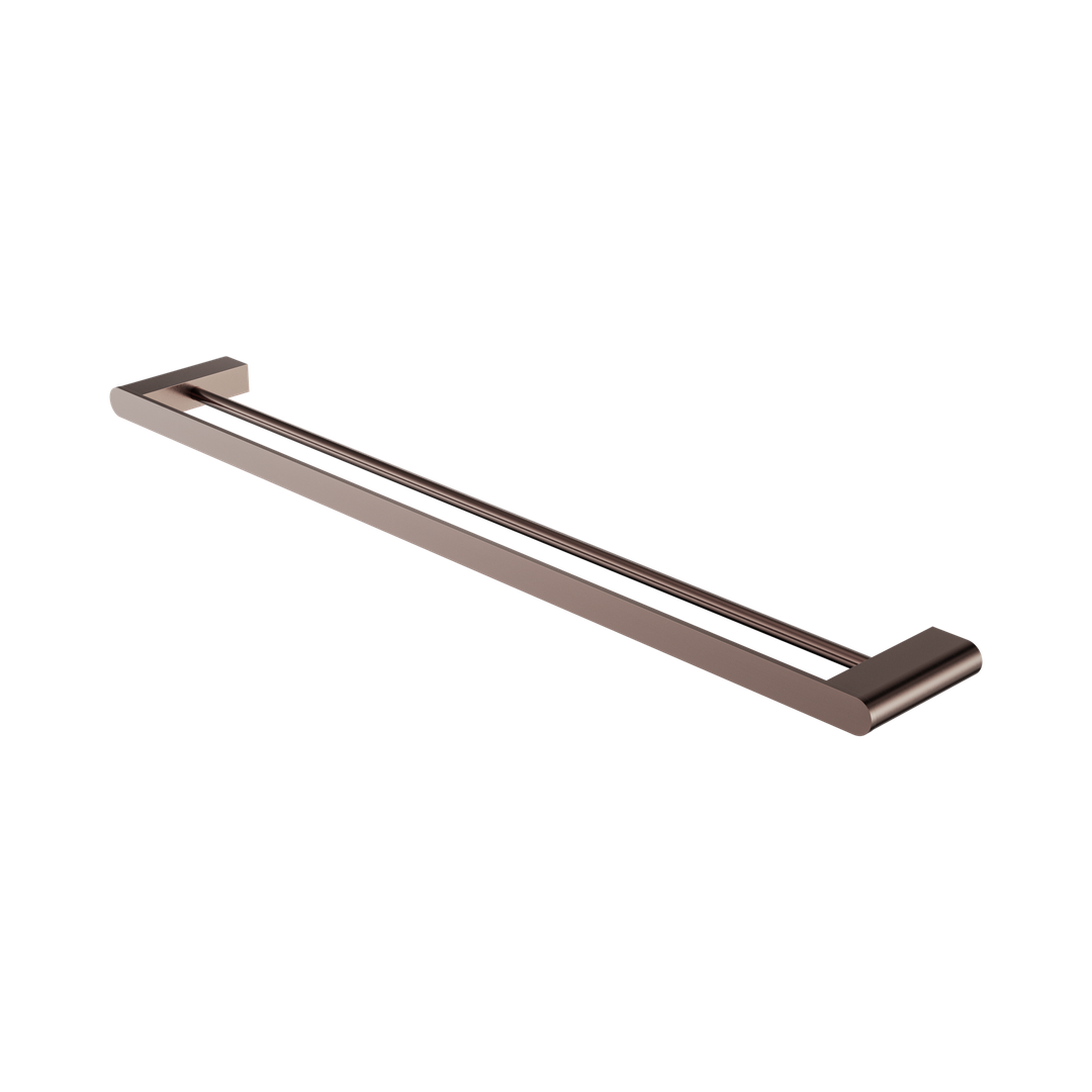 Nero Bianca Double Towel Rail 800Mm - Brushed Bronze