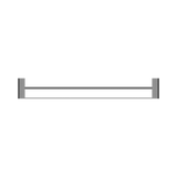Nero Bianca Double Towel Rail 800Mm - Gunmetal