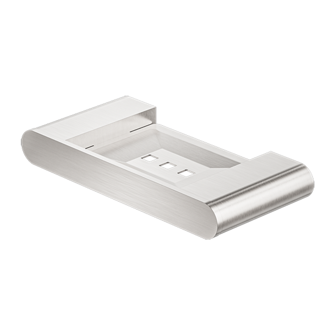 Nero Bianca Soap Dish Holder - Brushed Nickel