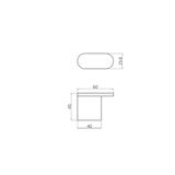 Bianca Nero Robe Hook - Chrome