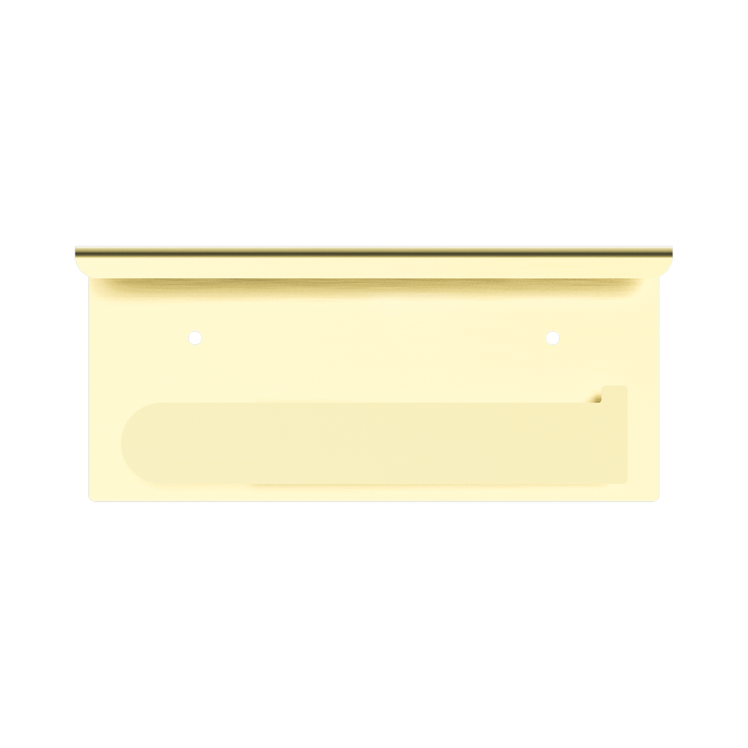 Bianca Nero Toilet Roll Holder With Phone Shelf - Brushed Gold