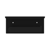 Bianca Nero Toilet Roll Holder With Shelf - Matt Black