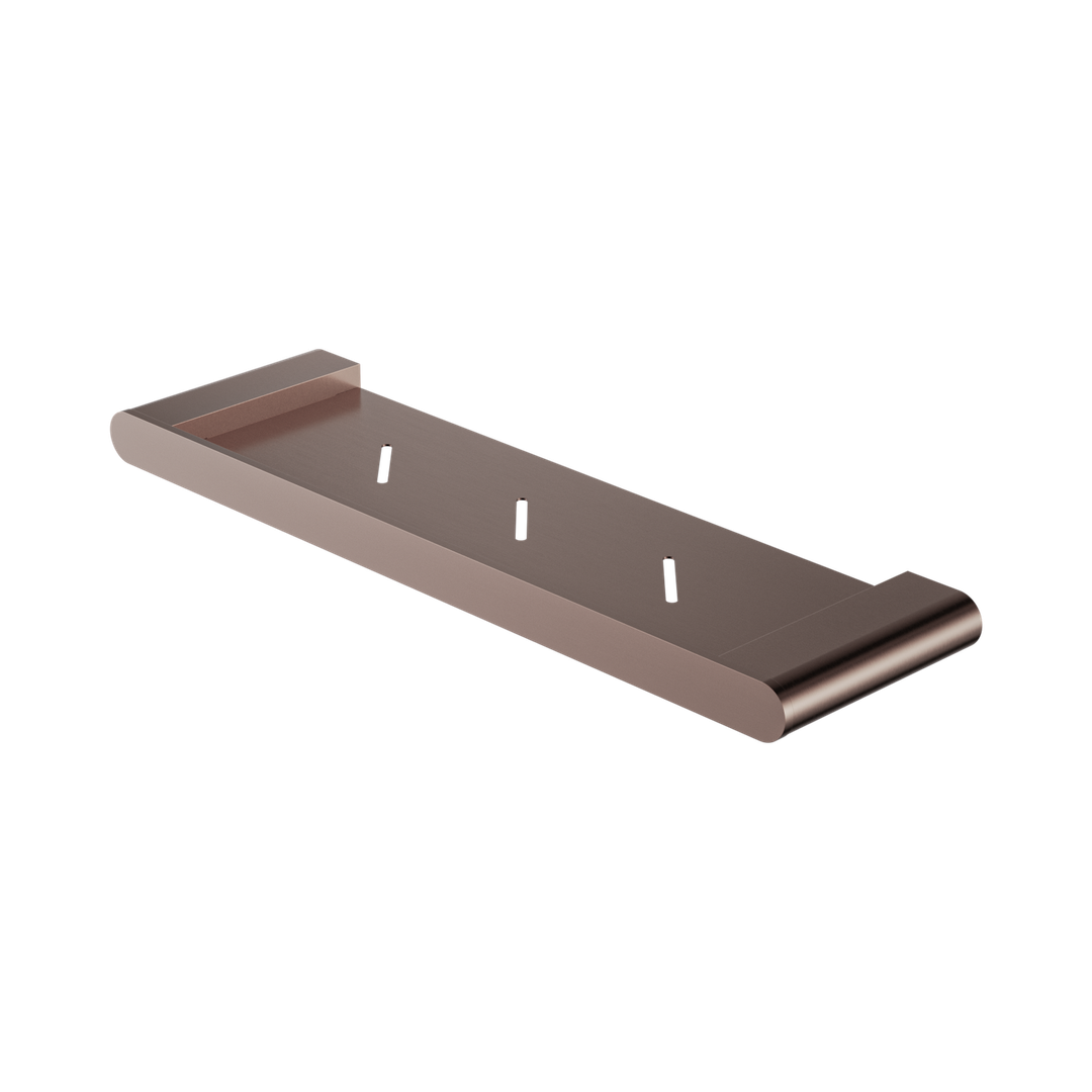 Nero Bianca Metal Shower Shelf - Brushed Bronze