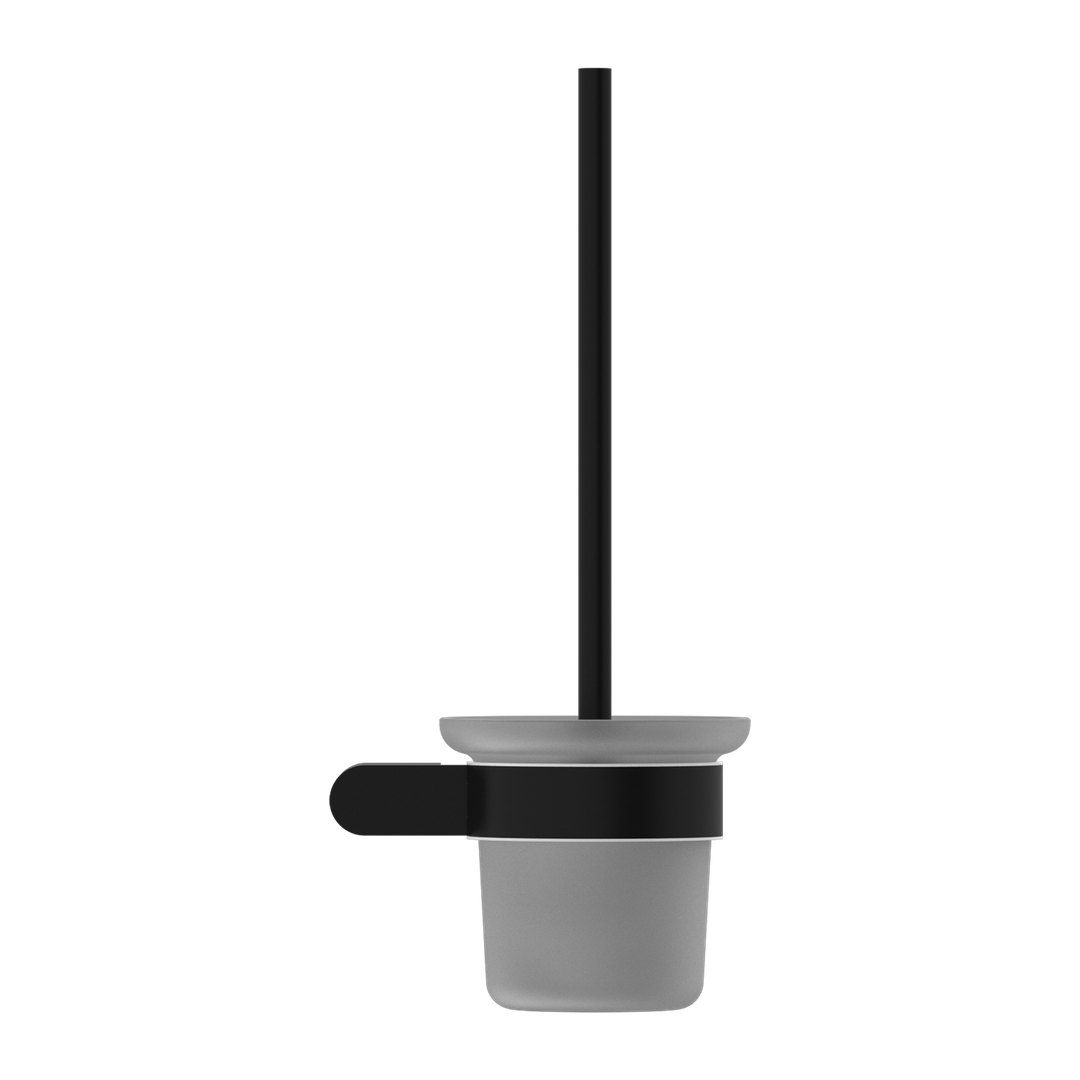 Nero Bianca Toilet Brush Holder - Matt Black