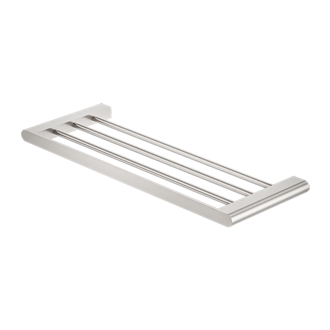 Nero Bianca Towel Rack - Brushed Nickel