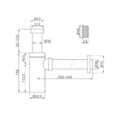 40mm Bottle Trap - Matte Black