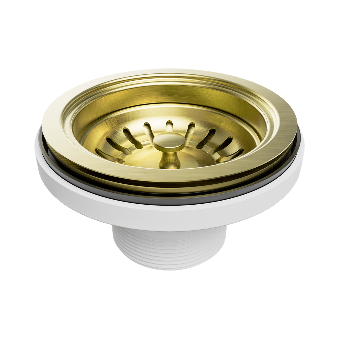 Nero Kitchen Sink Basket Waste - Brushed Gold
