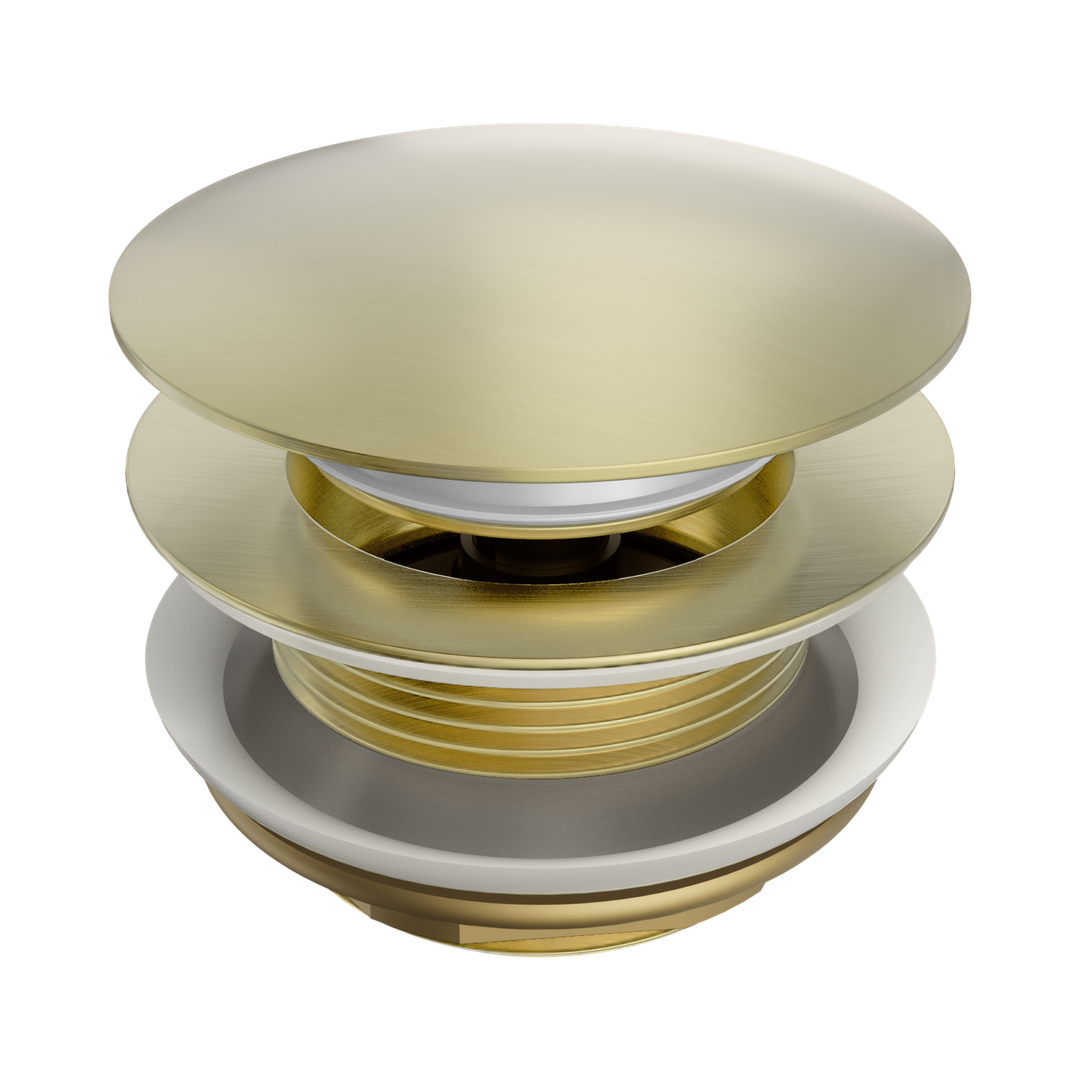 Nero Short Pop Up Bath Waste 40Mm - Brushed Gold