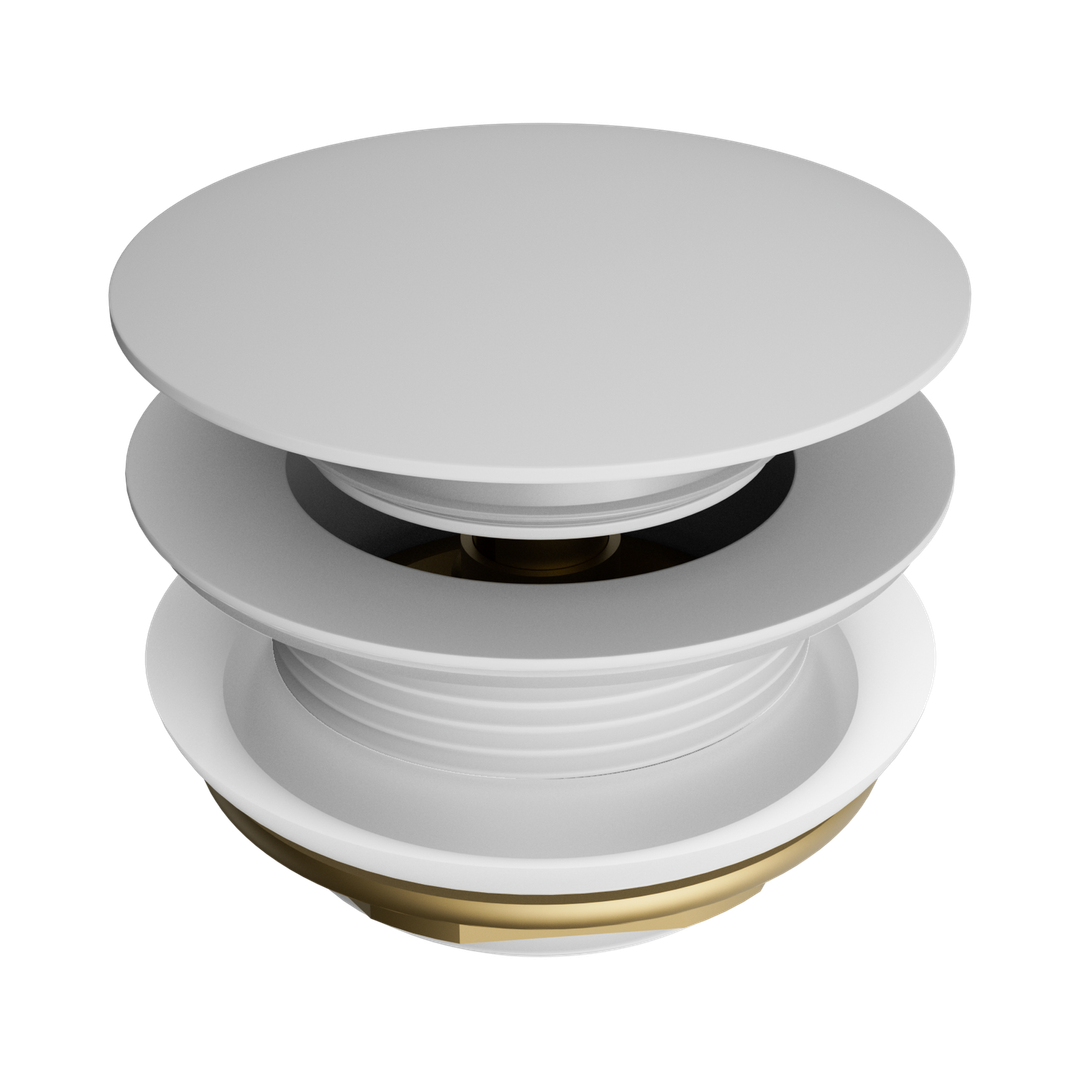 Nero Short Pop Up Bath Waste 40Mm - Matte White