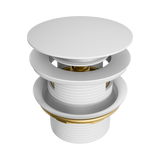 Nero Pop Up Bath Waste 40Mm With Overflow - Matte White