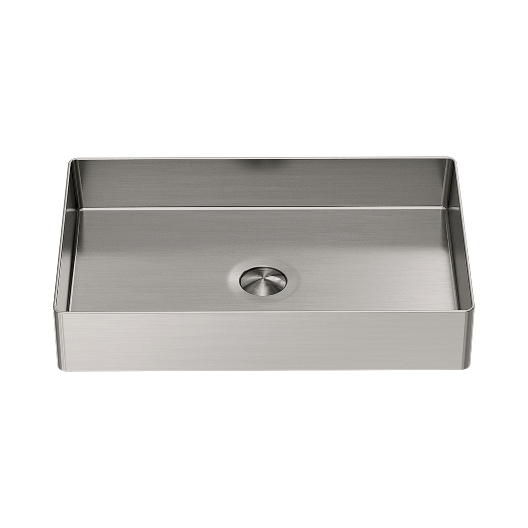 Nero Opal Rectangle Stainless Steel Basin - Brushed Nickel