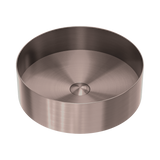 Nero Opal Round 400Mm Stainless Steel Basin - Brushed Bronze