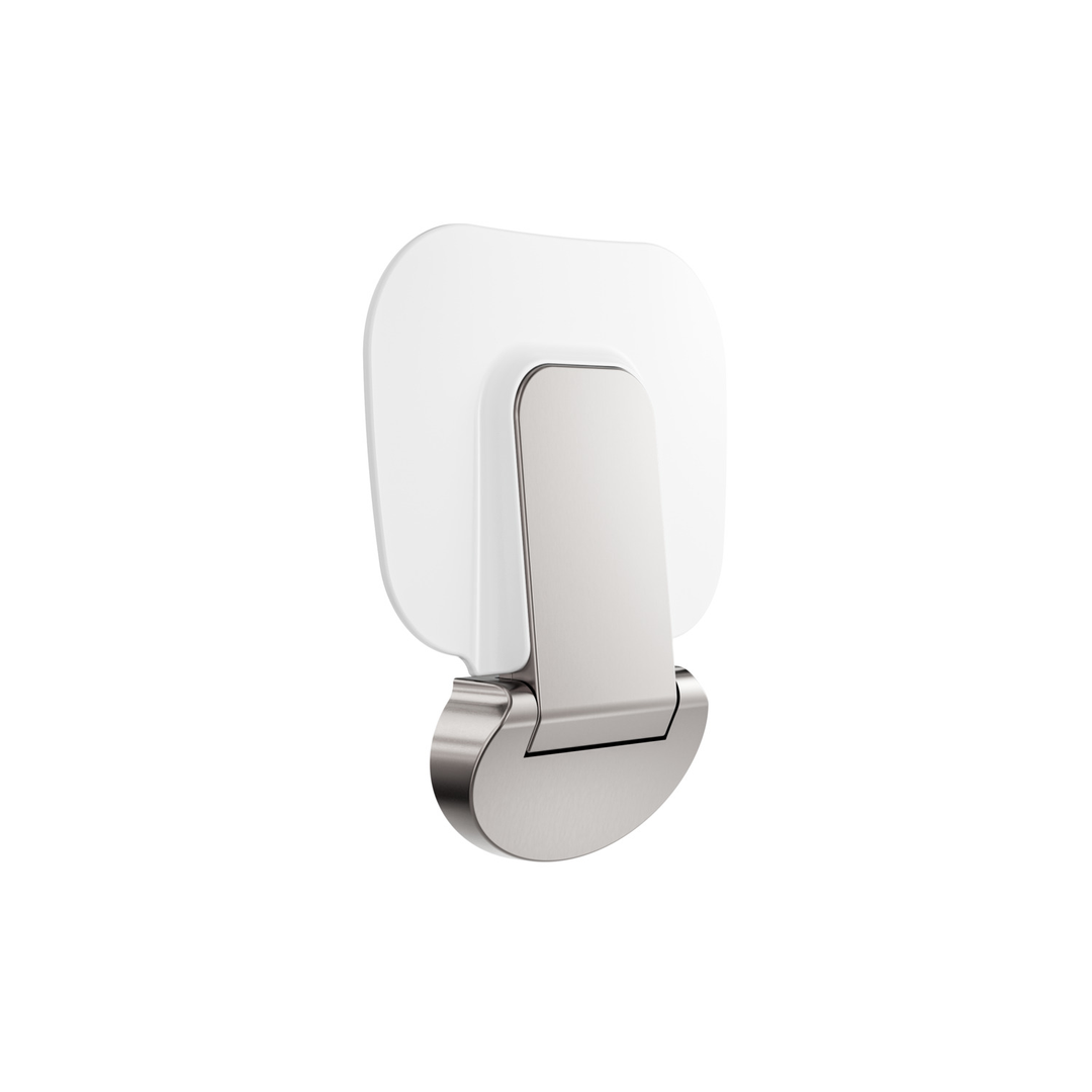 Nero Mecca Care Shower Seat 400X330mm - Brushed Nickel